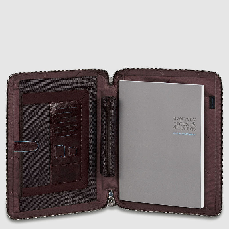 Notepad holder with iPad® compartment, credit card
