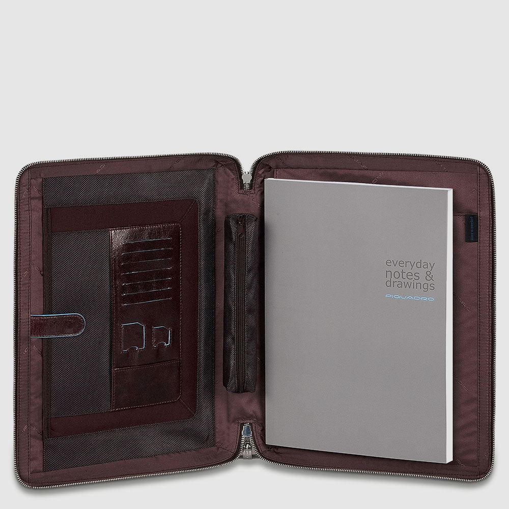 Notepad holder with iPad® compartment, credit card