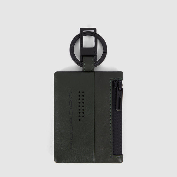 Keychain with CONNEQU and side zipped pocket