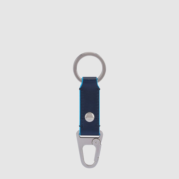 Two-ring keychain with carabiner hook