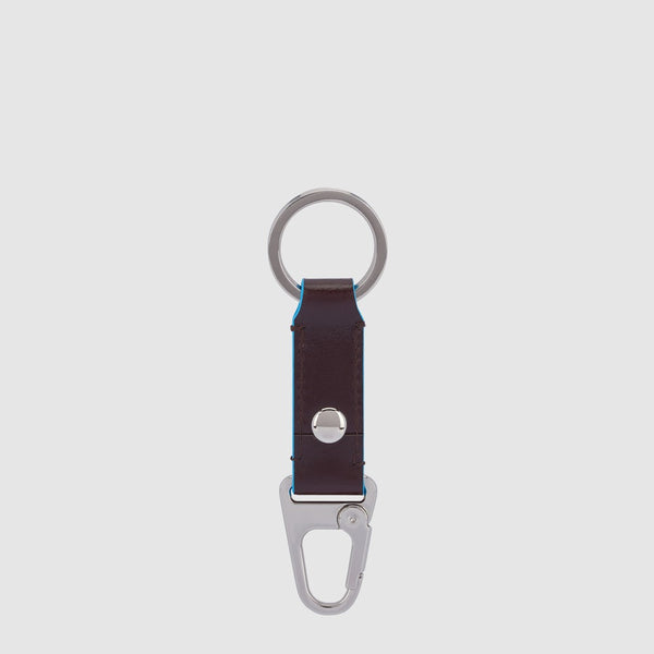 Two-ring keychain with carabiner hook