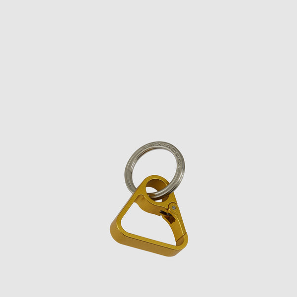 Keychain with triangular carabiner hook