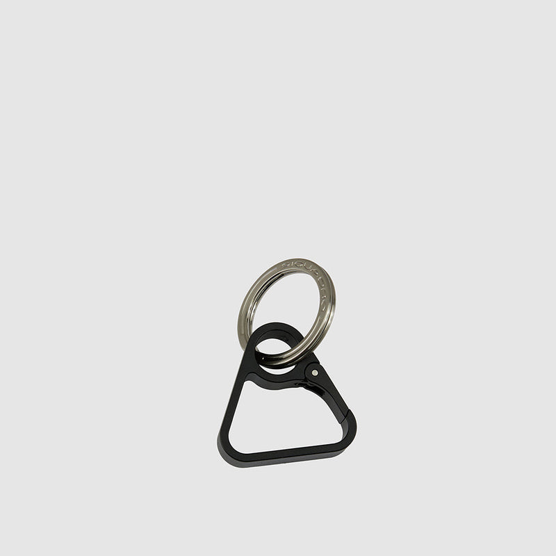 Keychain with triangular carabiner hook