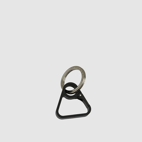 Keychain with triangular carabiner hook