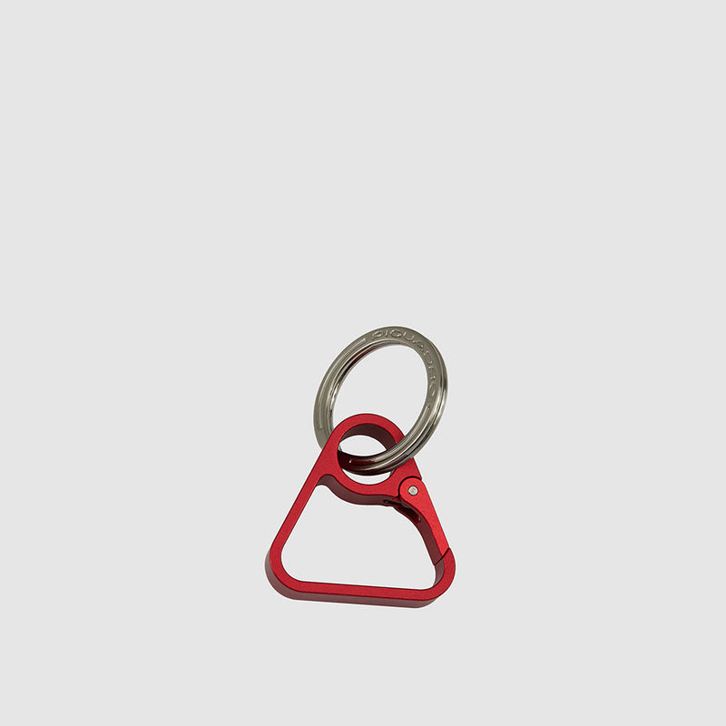 Keychain with triangular carabiner hook