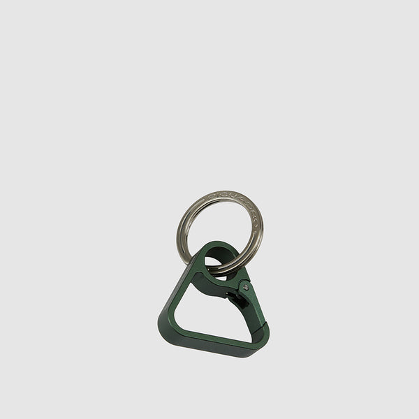 Keychain with triangular carabiner hook
