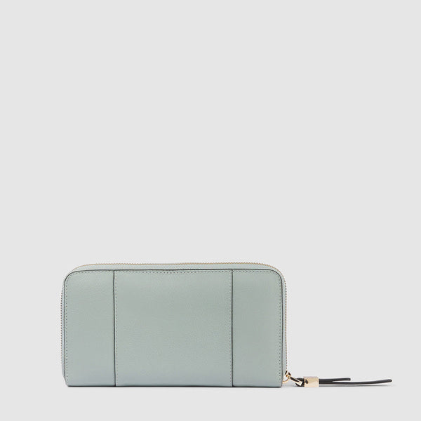 Zip-around women’s wallet with four dividers