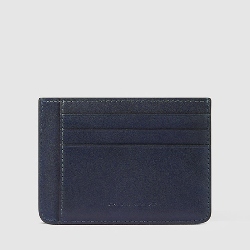 Leather men's slim credit card pouch