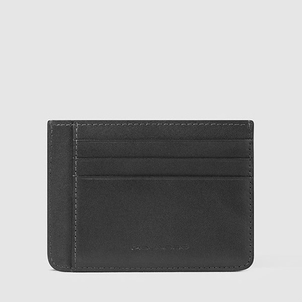 Leather men's slim credit card pouch