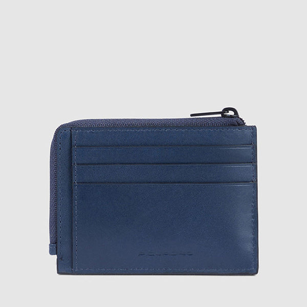 Zipper coin pouch with document holder