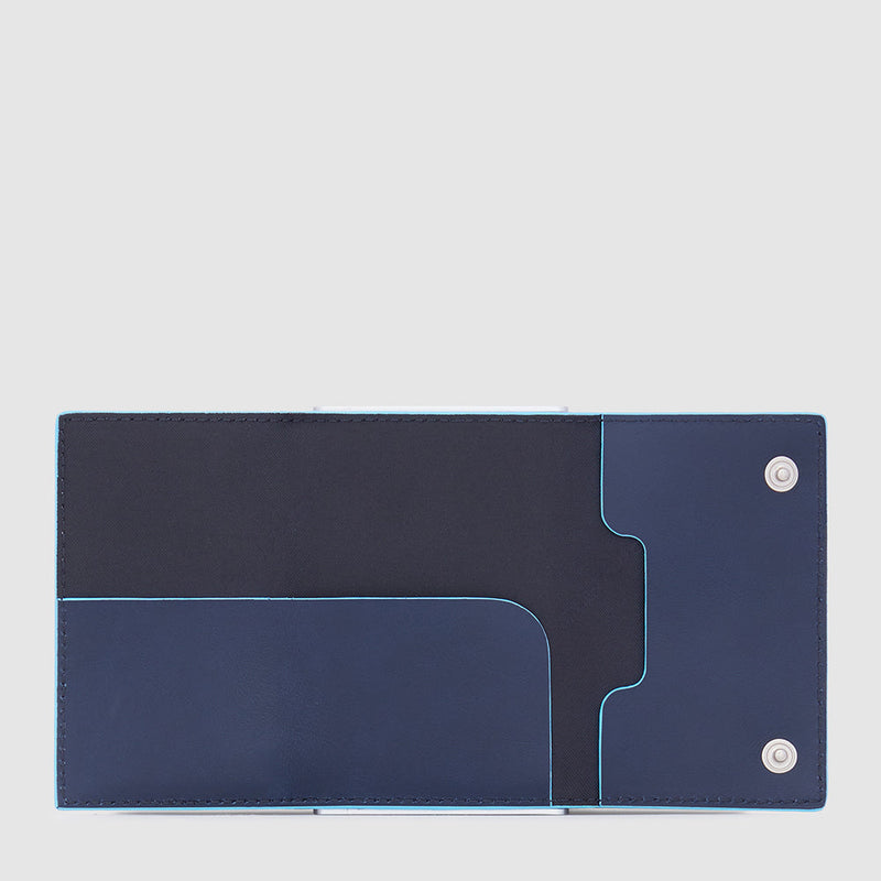 Compact wallet for banknotes and credi cards with