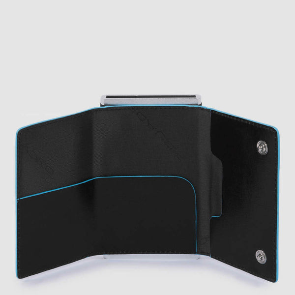 Compact wallet for banknotes and credi cards with