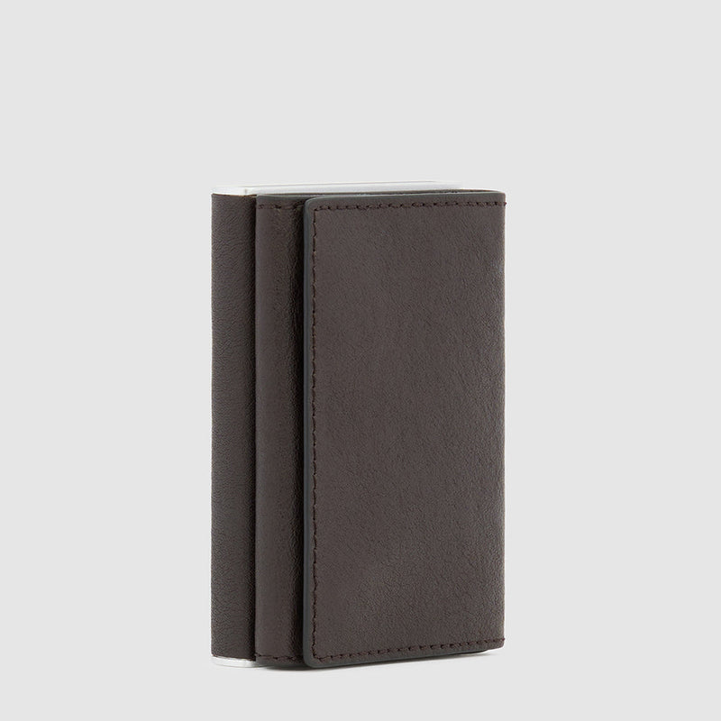 Compact wallet for banknotes and credi cards with