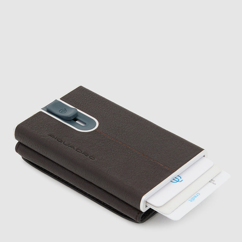 Compact wallet for banknotes and credi cards with