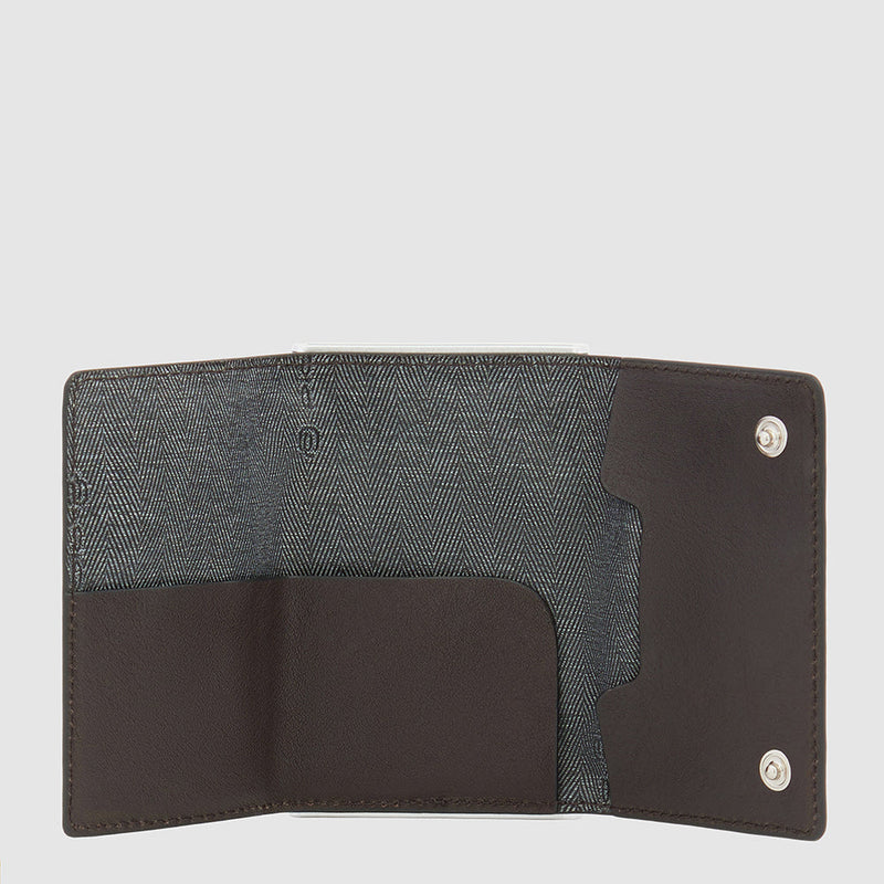 Compact wallet for banknotes and credi cards with