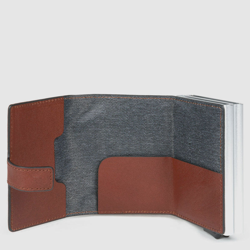 Double compact wallet for credit cards
