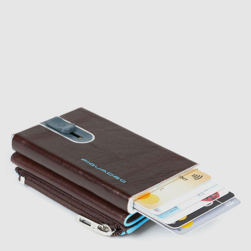 Compact wallet for banknotes and credit cards with