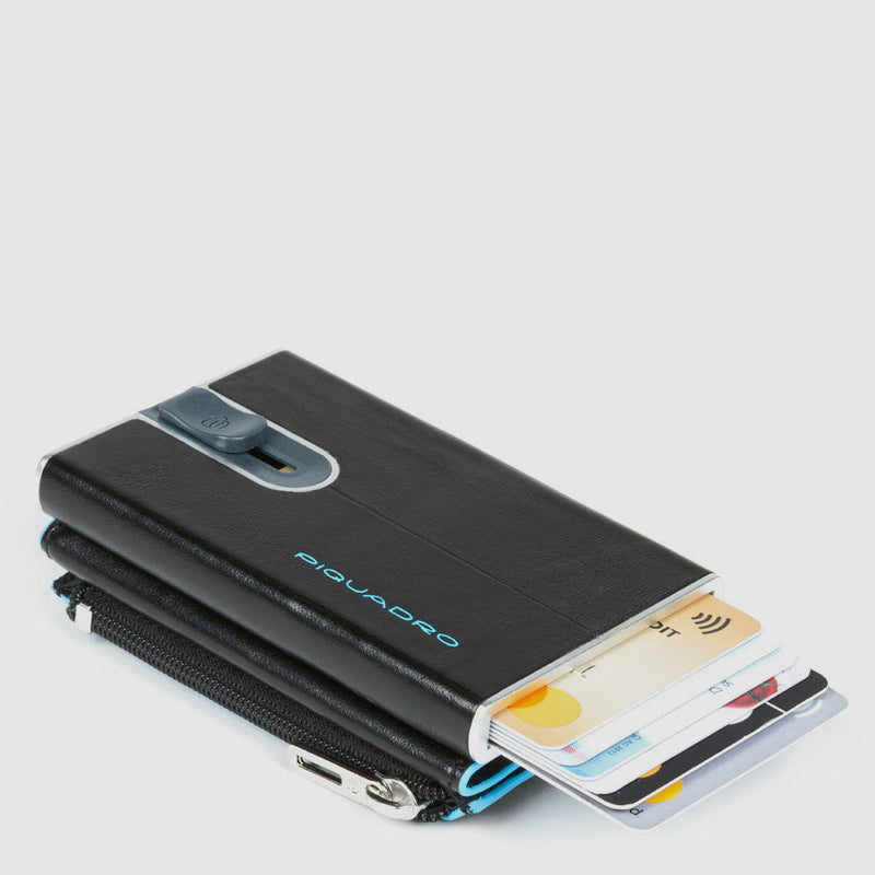 Compact wallet for banknotes and credit cards with