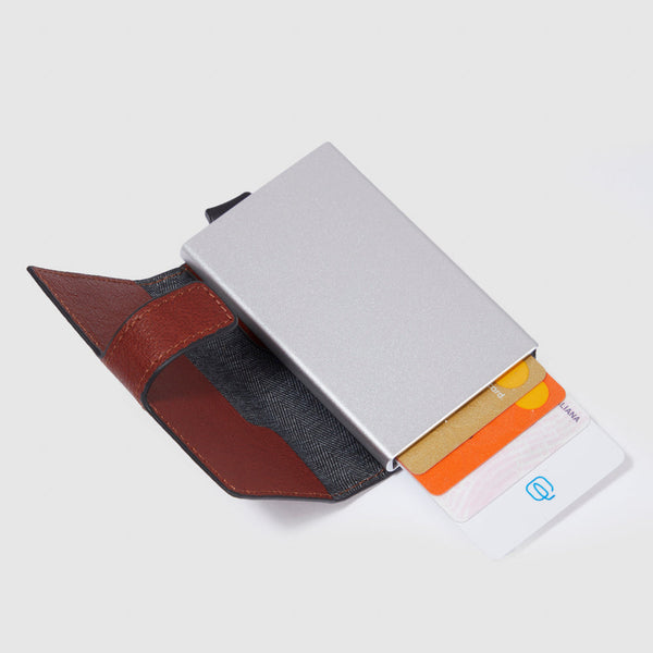Credit card holder case in metal
