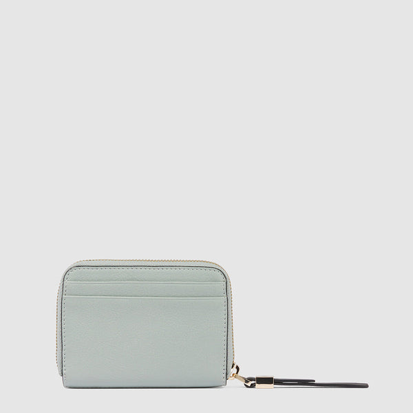 Zip-around women’s wallet with four dividers