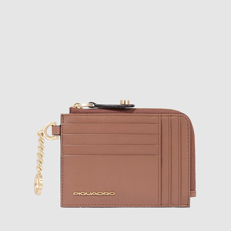 Women's coin pouch with key chain