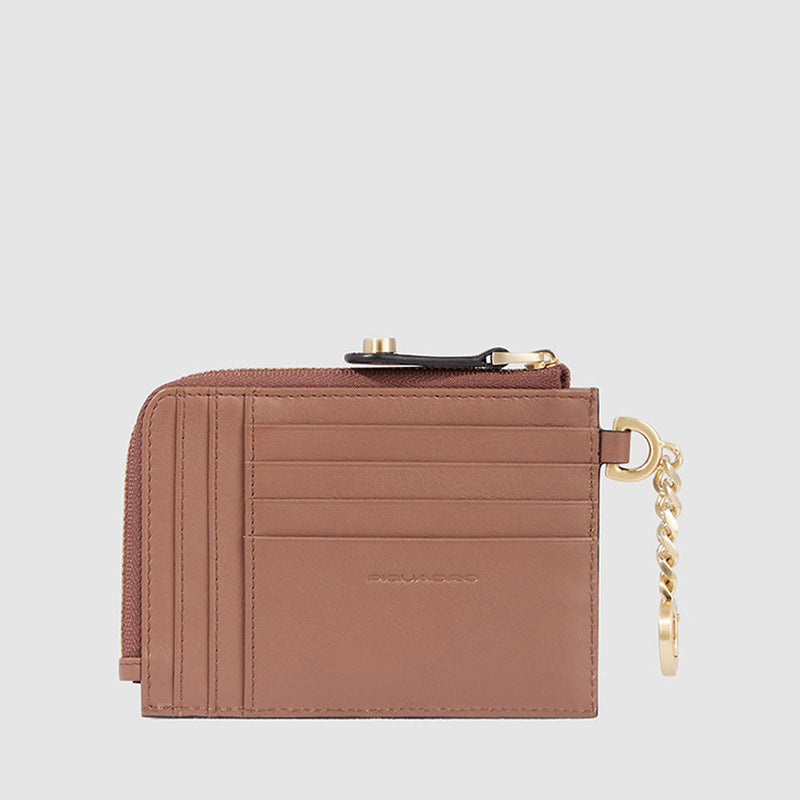 Women's coin pouch with key chain