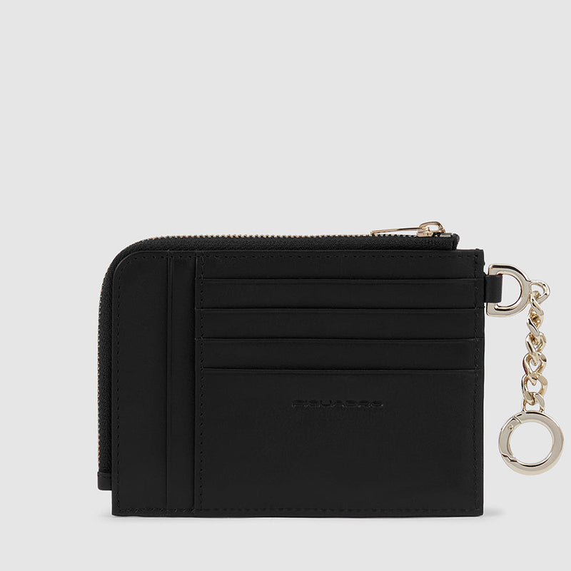 Women's coin pouch with key chain
