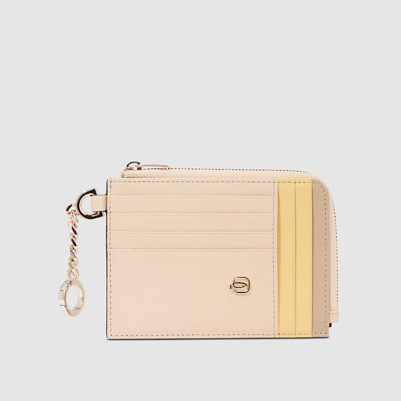 Women's coin pouch with key chain