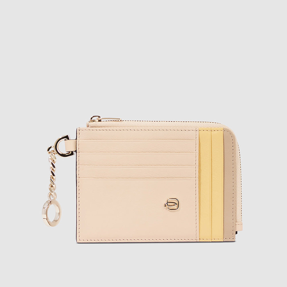 Women's coin pouch with key chain
