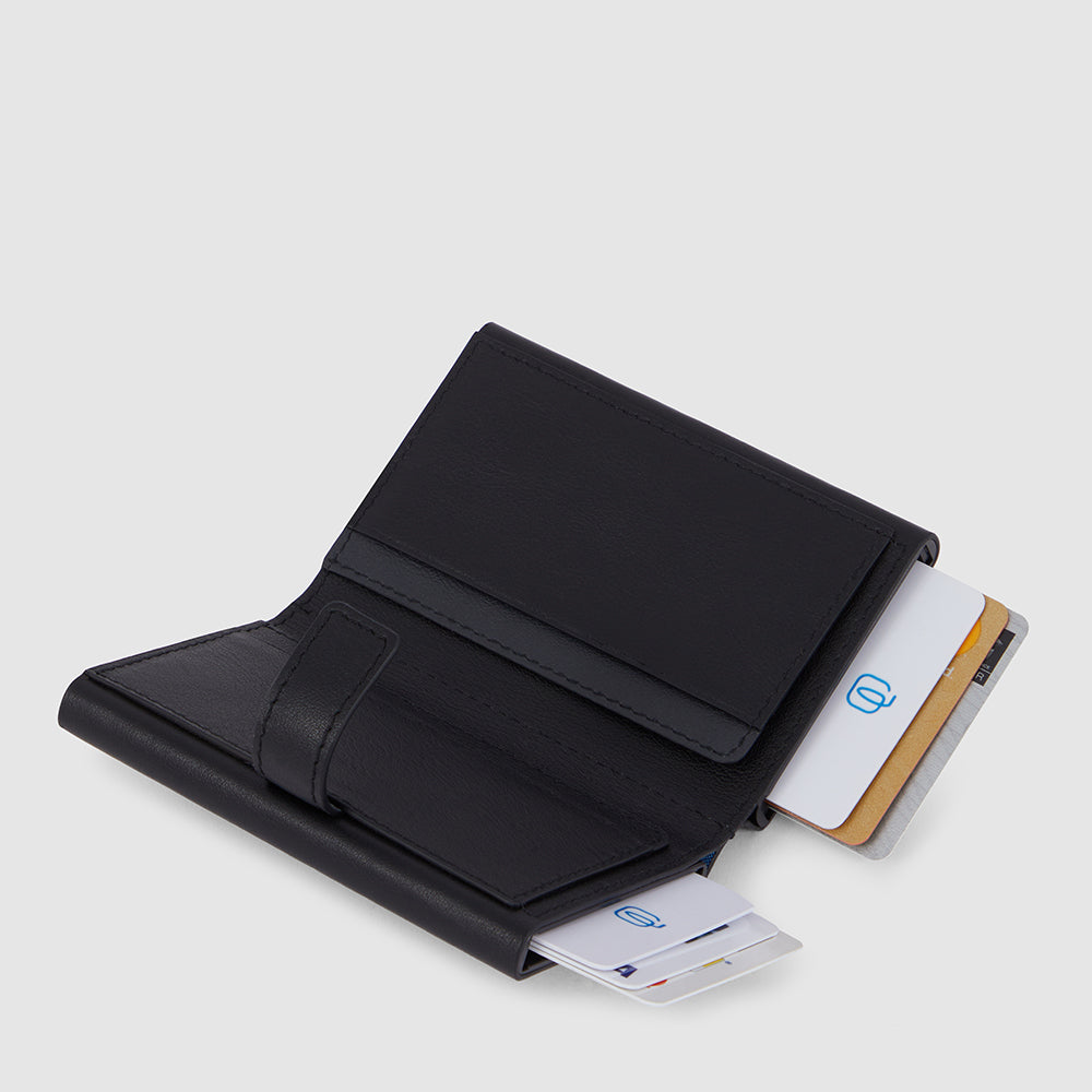Double compact wallet with sliding system
