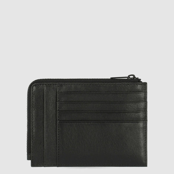 Zipper coin pouch with credit card slots