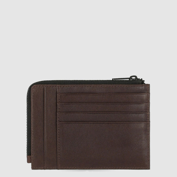 Zipper coin pouch with credit card slots