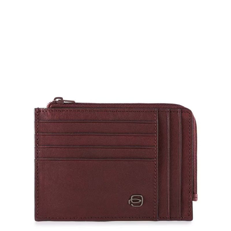 Zipper coin pouch with document holder, credit
