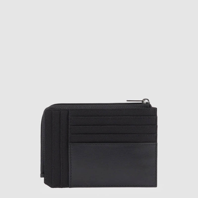 Zipper coin pouch with credit card slots