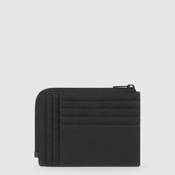 Zipper coin pouch with credit card slots
