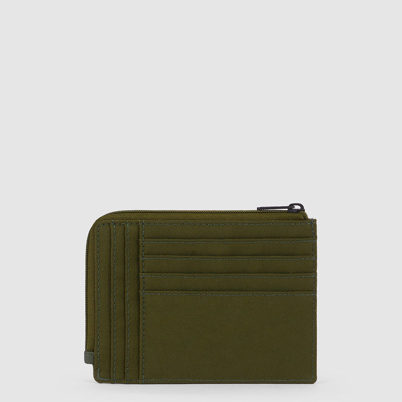 Zipper coin pouch with credit card slots