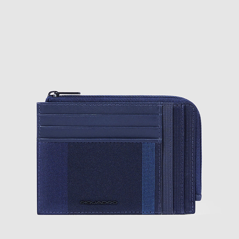 Zipper coin pouch with credit card slots