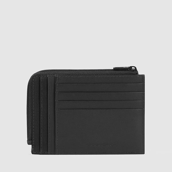 Zipper coin pouch with credit card slots