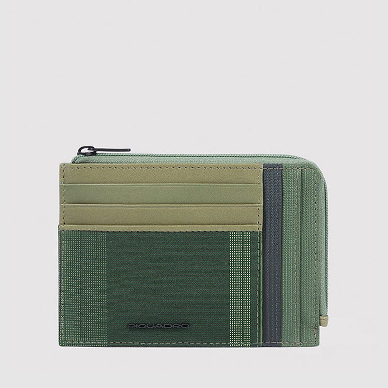 Zipper coin pouch with credit card slots