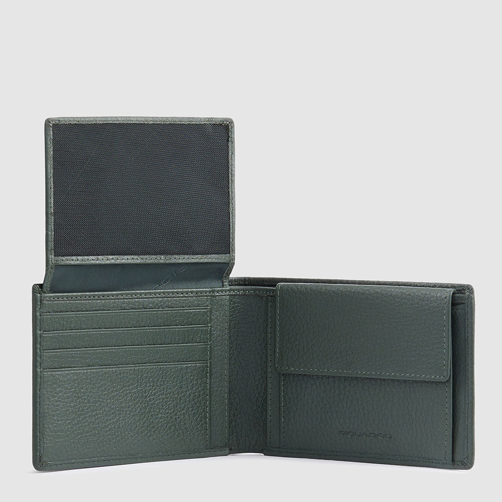 Men’s wallet with flip up ID window, coin pocket
