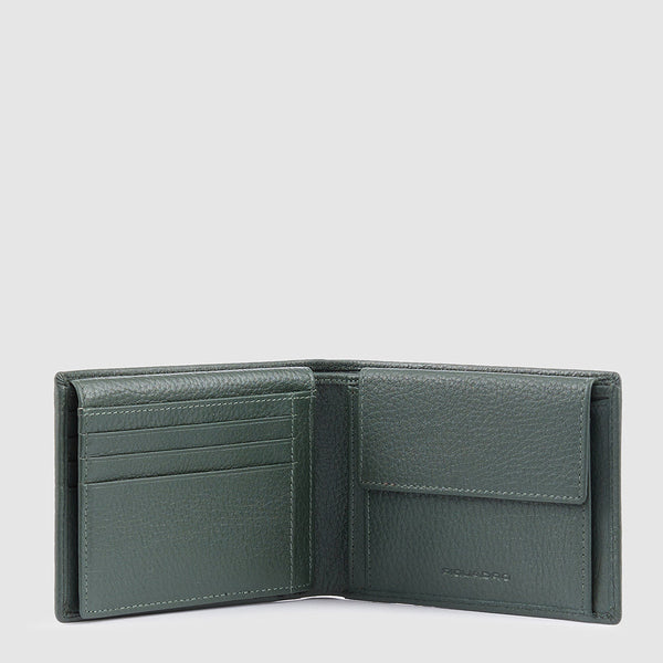 Men’s wallet with flip up ID window, coin pocket