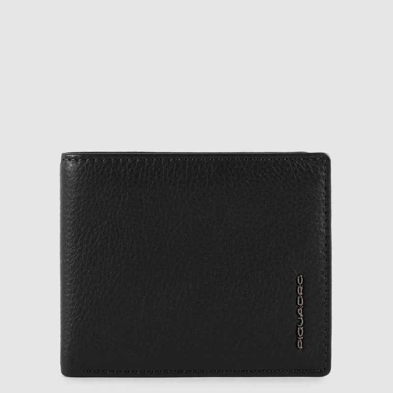 Men’s wallet with coin case, credit card facility,