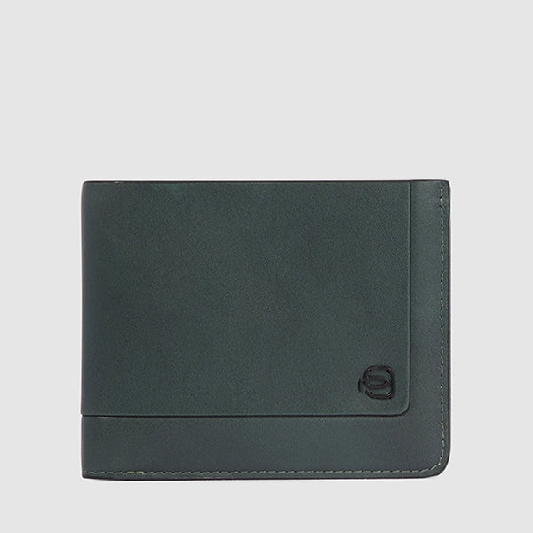Slim men’s wallet with zipped coin pocket