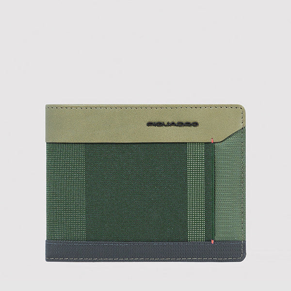 Slim men’s wallet with zipped coin pocket