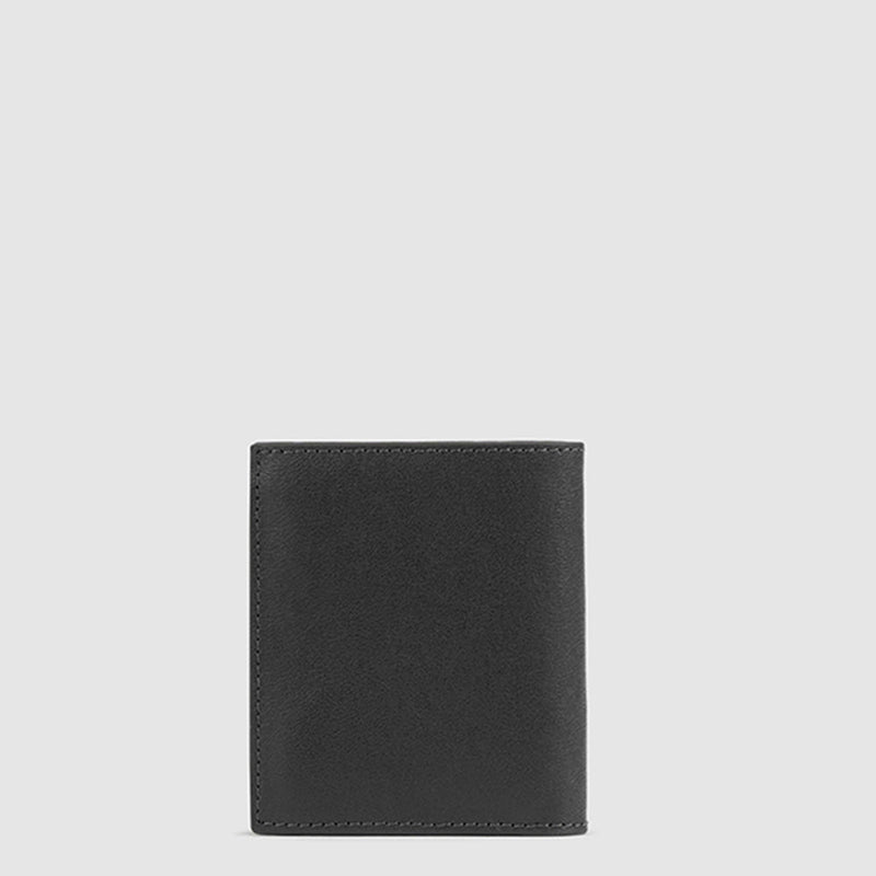 Vertical men’s wallet with coin pocket