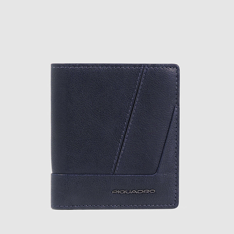 Vertical men’s wallet with coin pocket
