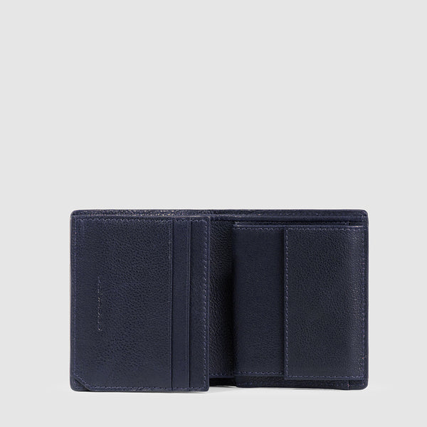 Vertical men’s wallet with coin pocket