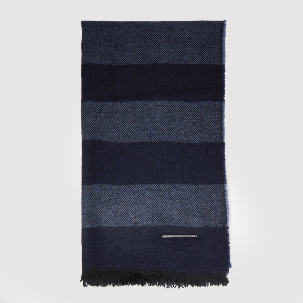 Wide striped scarf